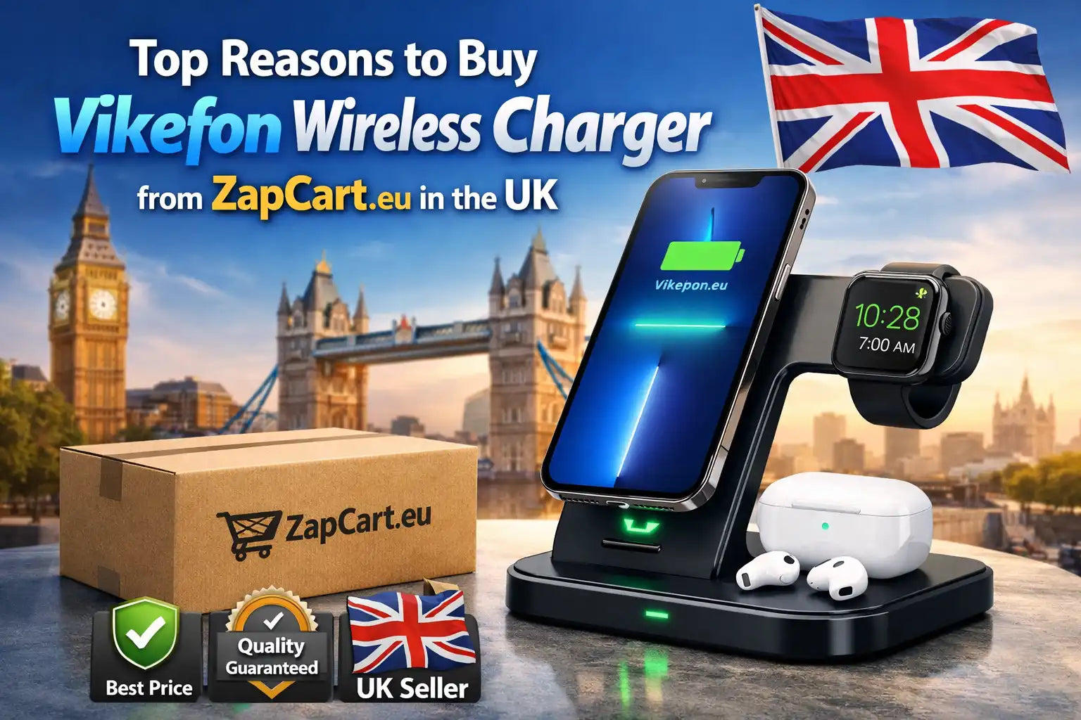Top Reasons to Buy Vikefon Wireless Charger from ZapCart.eu in the UK