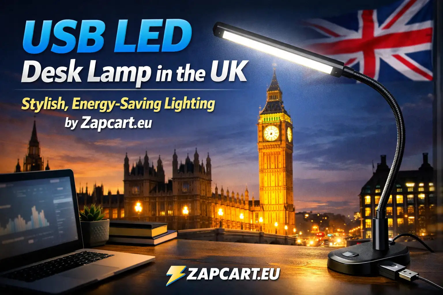 USB LED Desk Lamp in the UK – Stylish, Energy-Saving Lighting by Zapcart.eu