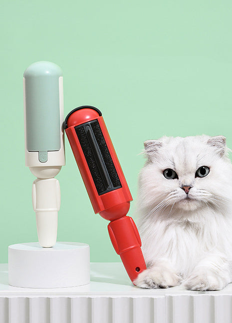 Pet Hair Remover Roller Comfy Non-Slip Handle Dog Cat Portable Pet Lint Roller Self-Cleaning Base Couch Car Seat Carpet Bedding