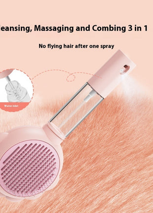 2 In 1 Self Cleaning Dog Brush Comb With Spray Pets Grooming Hair Remover Combs Brush Floating Hair Pet Grooming Brush Pet Products