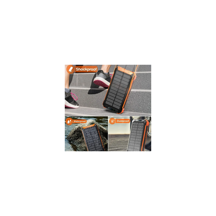 Waterproof Solar Power Bank 50000mAh Outdoor Wireless by zapcart
