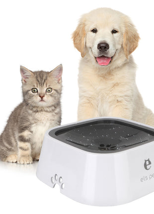 1.5L Cat Dog Water Bowl Carried Floating Bowl Anti-Overflow Slow Water Feeder Dispenser Pet Fountain ABS&amp;PP Dog Supplies