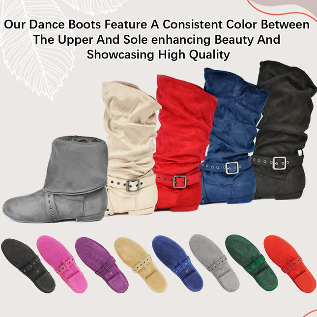 Jouncing Suede Sole Women Latin Dance Boots For Salsa by zapcart