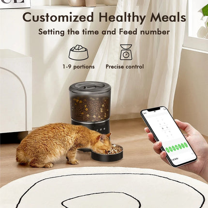 NPET Smart Pet Feeder 4L For Cats And Dogs 1 To 9 Portions