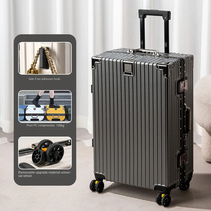 Aluminum Frame Luggage For Students Spacious Large Capacity by zapcart