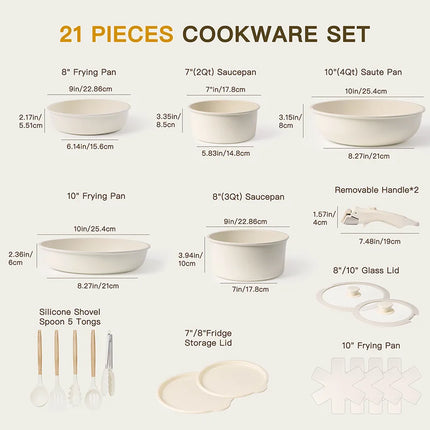 Astercook Ceramic Nonstick Set Home Cooks Sensor Handles by zapcart