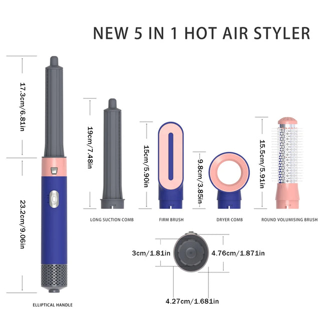 5 In 1 Curling Stick Set Fast Heating For All Hair Types by zapcart