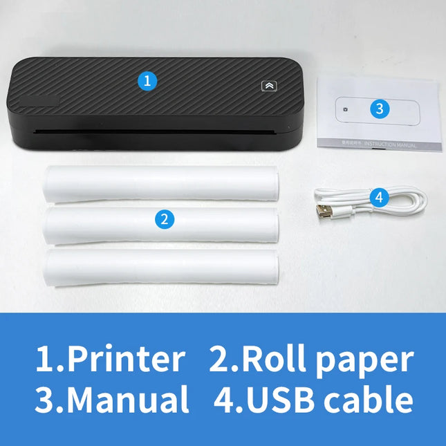 HZTZ Inkless Portable A4 Bluetooth Thermal Printer For Home by zapcart