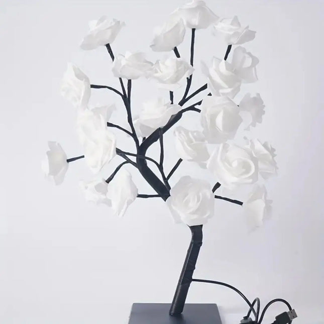 Rose Tree Lamp Romantic Flower Night Light Valentines Day by zapcart