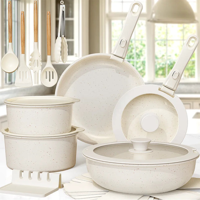 Astercook Ceramic Nonstick Set Home Cooks Sensor Handles by zapcart