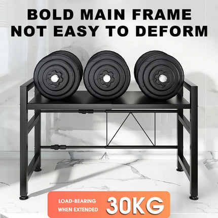 Expandable Microwave Rack Moisture Rust Proof Kitchenware Storage Shelf Organizer Utensils Tableware Storage Countertop Rack by zapcart