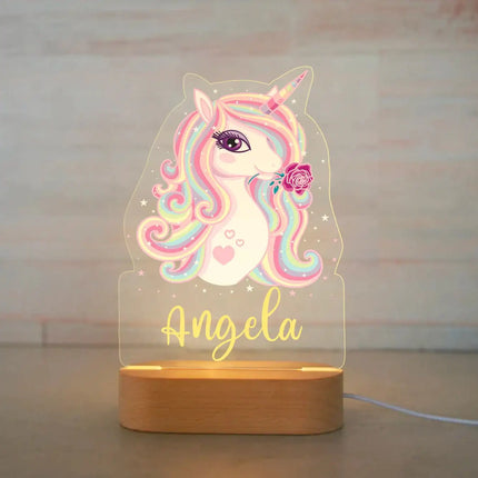 Personalized Kids Animal Night Light Custom Name Lamp by zapcart