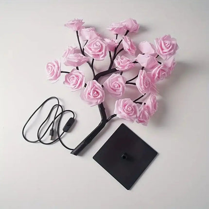 Rose Tree Lamp Romantic Flower Night Light Valentines Day by zapcart