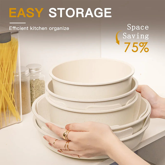 Astercook Ceramic Nonstick Set Home Cooks Sensor Handles by zapcart