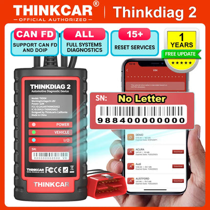 Thinkcar Thinkdiag 2 OBD2 Scanner For GM Cars CAN FD by zapcart