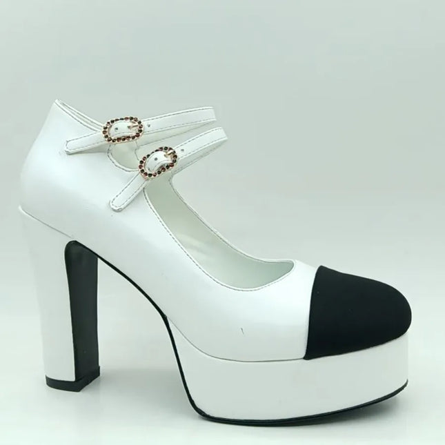 Waterproof Platform Mary Jane Heels For Women Online by zapcart