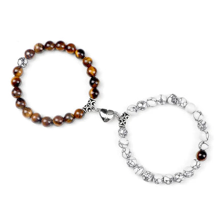 Reliatonny Natural Stone Beads Bracelet For Lovers Magnet by zapcart