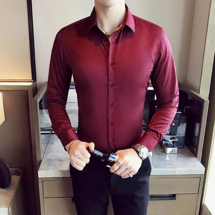 Qj Cinga Men Slim Fit Formal Shirt Square Collar 5XL by zapcart