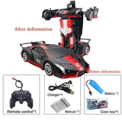2IN1 Electric RC Car Transformation Robots One-key Deformation Car Outdoor Remote Control Sports Car Model Children Boys Toys by zapcart