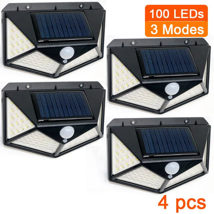 Dengsum 4 Sided 100LED Garden Solar Wall Light with Motion by zapcart