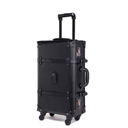 LEINASEN Retro Luggage Set Spinner Women 24 Inch Trolley by zapcart