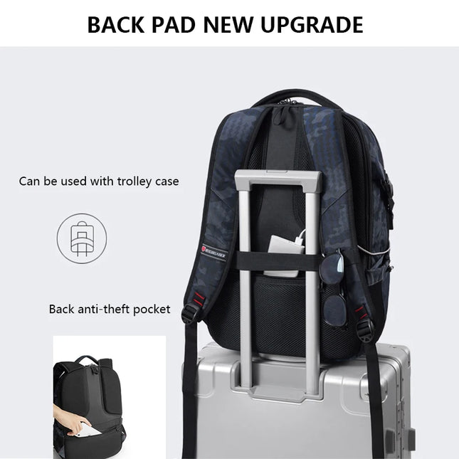 SWISTSNGRCN Waterproof Laptop Backpack 17In USB Charging by zapcart