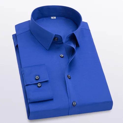 Qj Cinga Men Slim Fit Formal Shirt Square Collar 5XL by zapcart