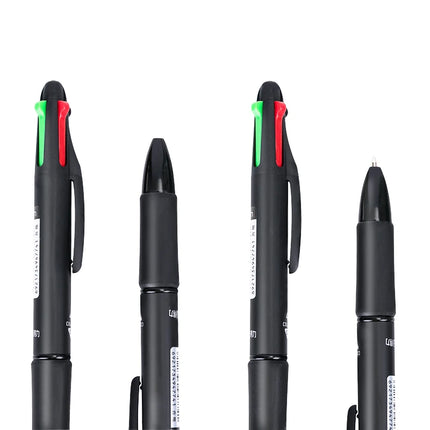Deli 4 In 1 Ballpoint Pen 0.7mm Blue Black Red Green School by zapcart