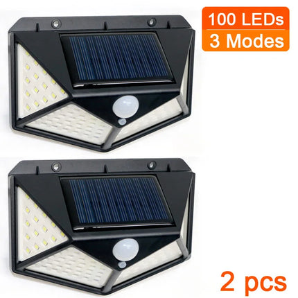 Dengsum 4 Sided 100LED Garden Solar Wall Light with Motion by zapcart