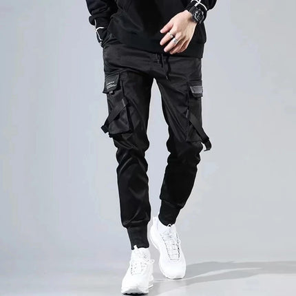 Misnikicn Mens Streetwear Harem Joggers Oversized Pockets by zapcart