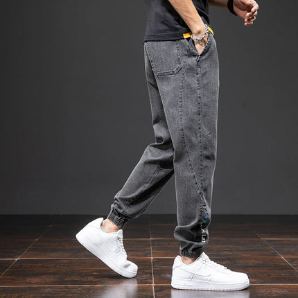 Anbican Men Plus Size Cargo Jeans Baggy Denim Jogger by zapcart