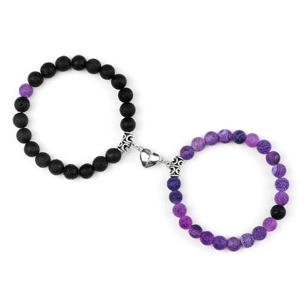 Reliatonny Natural Stone Beads Bracelet For Lovers Magnet by zapcart