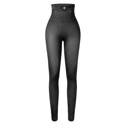 Miss Moly Faux Denim Leggings For Women Slim Fit Jeans by zapcart