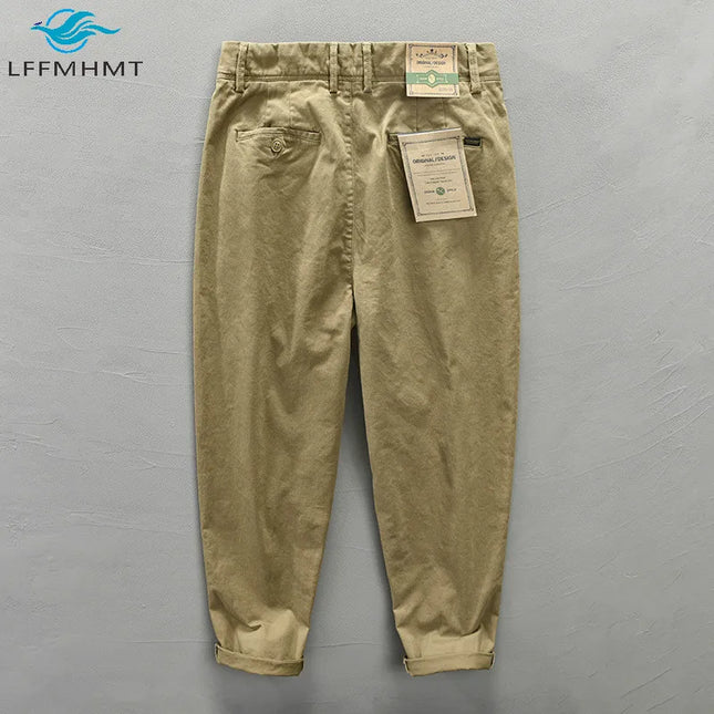 LFFMHMTCN Men Korean Style Harajuku Harem Pants Soft Cotton by zapcart