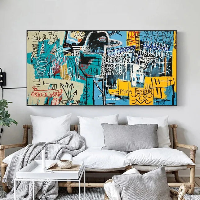 Customised Graffiti Canvas Art For Living Room Vibrant by zapcart