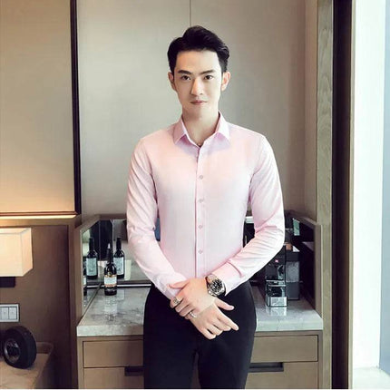 Qj Cinga Men Slim Fit Formal Shirt Square Collar 5XL by zapcart