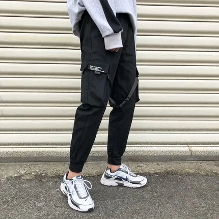 Misnikicn Mens Streetwear Harem Joggers Oversized Pockets by zapcart