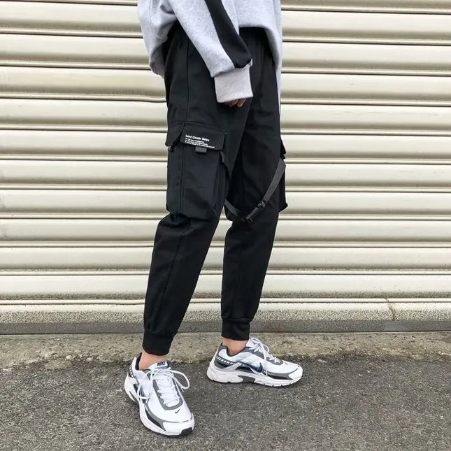 Misnikicn Mens Streetwear Harem Joggers Oversized Pockets by zapcart
