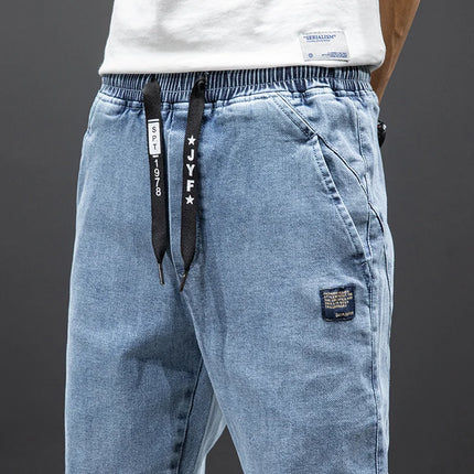 Anbican Men Plus Size Cargo Jeans Baggy Denim Jogger by zapcart