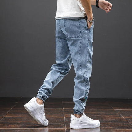 Anbican Men Plus Size Cargo Jeans Baggy Denim Jogger by zapcart