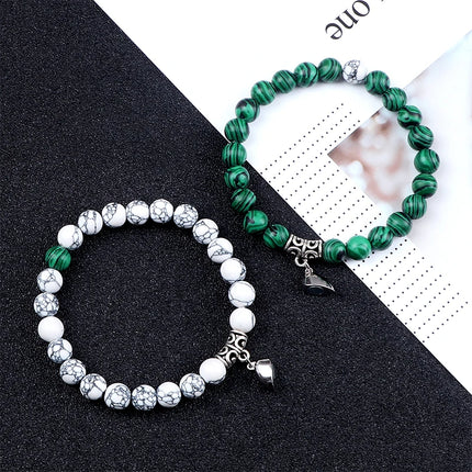 Reliatonny Natural Stone Beads Bracelet For Lovers Magnet by zapcart