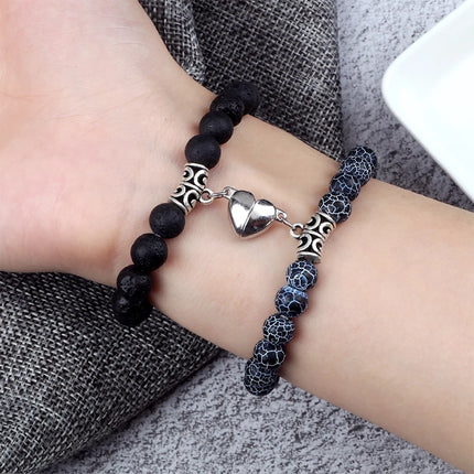 Reliatonny Natural Stone Beads Bracelet For Lovers Magnet by zapcart