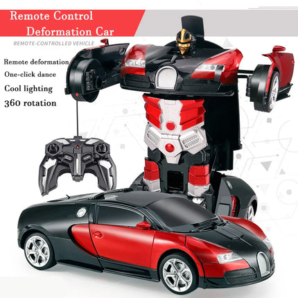 2IN1 Electric RC Car Transformation Robots One-key Deformation Car Outdoor Remote Control Sports Car Model Children Boys Toys by zapcart