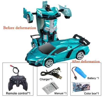 2IN1 Electric RC Car Transformation Robots One-key Deformation Car Outdoor Remote Control Sports Car Model Children Boys Toys by zapcart