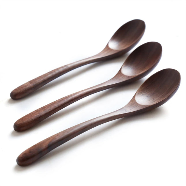 LINSBAYWUC Black Walnut Wooden Spoon Japan Style Heatproof by zapcart