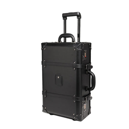 LEINASEN Retro Luggage Set Spinner Women 24 Inch Trolley by zapcart