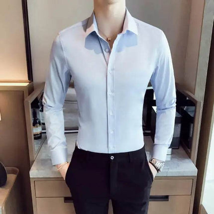 Qj Cinga Men Slim Fit Formal Shirt Square Collar 5XL by zapcart