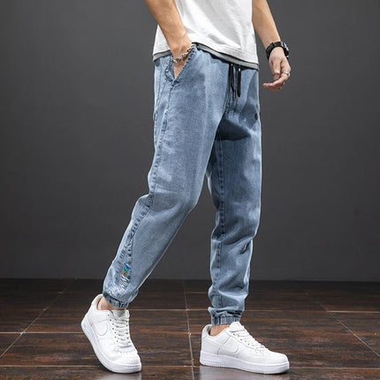 Anbican Men Plus Size Cargo Jeans Baggy Denim Jogger by zapcart