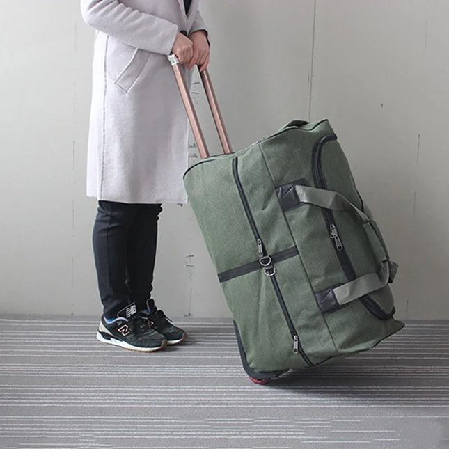 GraspDream Study Abroad Lightweight Canvas Trolley Bag 26In by zapcart
