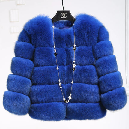 FANPUGUIZHEN Pink Faux Fur Coat For Women Warm And Elegant by zapcart